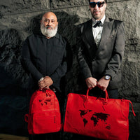 JAMES GLOBAL RED PYRAMID LARGE DUFFLE