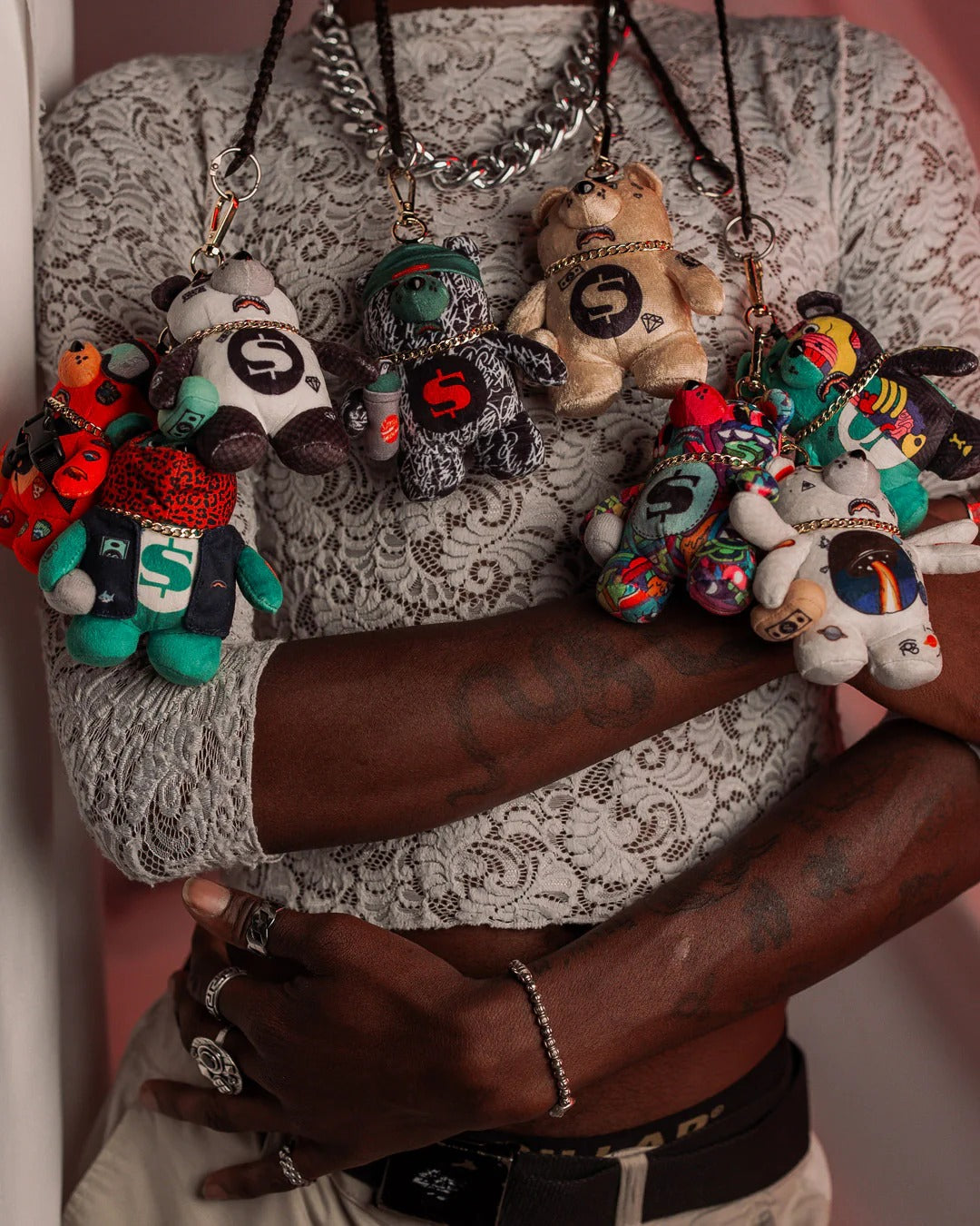 UFO SPACED OUT BEAR KEYCHAIN