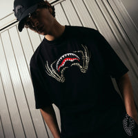 GLOW IN THE DARK SHARK BONE BOXY T-SHIRT