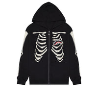 GLOW IN THE DARK SHARK BONE DOUBLE FULL-ZIP