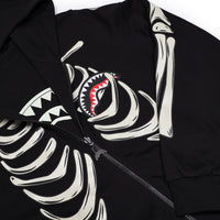 GLOW IN THE DARK SHARK BONE DOUBLE FULL-ZIP