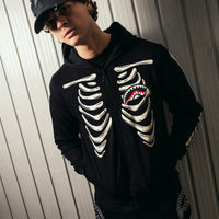 GLOW IN THE DARK SHARK BONE DOUBLE FULL-ZIP