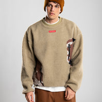 CAMO TEDDY CREWNECK