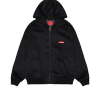 VELOUR FABRIC FULL-ZIP JACKET