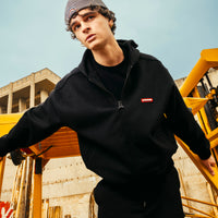 VELOUR FABRIC FULL-ZIP JACKET