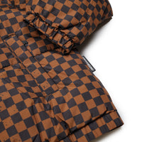 GREY CHECK DOWN JACKET