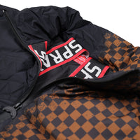 GREY CHECK DOWN JACKET