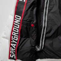 GREY CHECK DOWN JACKET
