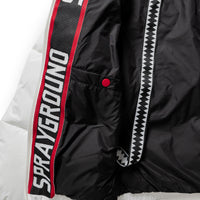 GREY CHECK DOWN JACKET