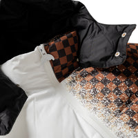 GREY CHECK DOWN JACKET