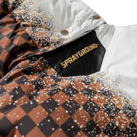 GREY CHECK DOWN JACKET