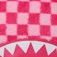 PINK FUR CHECK BACKPACK
