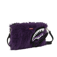 FUR CRAY PURP CROSSOVER CLUTCH