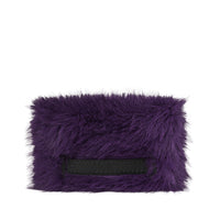 FUR CRAY PURP CROSSOVER CLUTCH