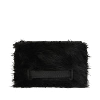 FUR CRAY BLACK CROSSOVER CLUTCH