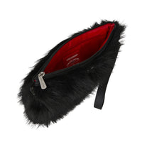 FUR CRAY BLACK CROSSOVER CLUTCH