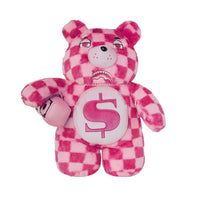 PINK FUR CHECK MONEYBEAR BACKPACK