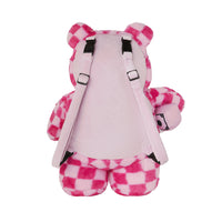 PINK FUR CHECK MONEYBEAR BACKPACK