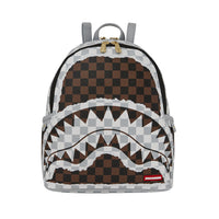 CREAM AND BROWN TEAR CHECK SAVAGE BACKPACK