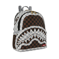 CREAM AND BROWN TEAR CHECK SAVAGE BACKPACK