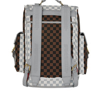 CREAM AND BROWN TEAR CHECK MONTE CARLO BACKPACK