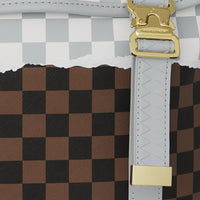 CREAM AND BROWN TEAR CHECK MONTE CARLO BACKPACK