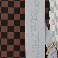 CREAM AND BROWN TEAR CHECK MONTE CARLO BACKPACK