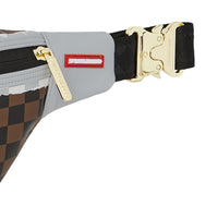 CREAM AND BROWN TEAR CHECK SAVVY CROSSBODY