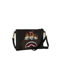 BAG OF MONEY ON FIRE CROSSOVER CLUTCH