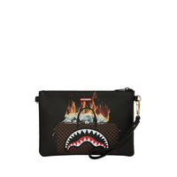 BAG OF MONEY ON FIRE CROSSOVER CLUTCH