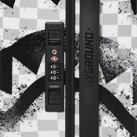 RED STENCIL SHARK CARRY-ON LUGGAGE