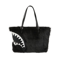 FUR CRAY BLACK TOTE