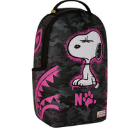 PEANUTS SNOOPY PINK STENCIL DLXSV BACKPACK