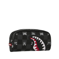GRAY PEEKING CHARACTER CHECK PENCIL POUCH