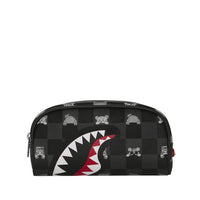 GRAY PEEKING CHARACTER CHECK PENCIL POUCH