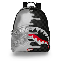 SILVER SIDE DRIP BLACK CHECK SAVAGE BACKPACK