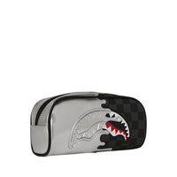 SILVER SIDE DRIP BLACK CHECK PENCIL POUCH
