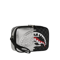 SILVER SIDE DRIP BLACK CHECK BRICK TOILETRY