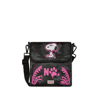 PEANUTS SNOOPY PINK STENCIL MESSENGER SLING