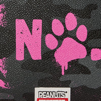 PEANUTS SNOOPY PINK STENCIL MESSENGER SLING