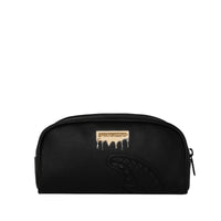 SILVER SIDE DRIP BLACK CHECK PENCIL POUCH