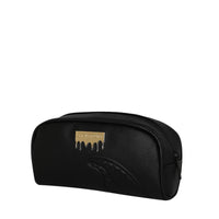 SILVER SIDE DRIP BLACK CHECK PENCIL POUCH