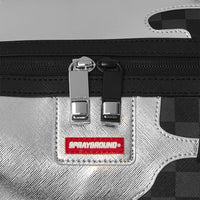 SILVER SIDE DRIP BLACK CHECK LARGE DUFFLE