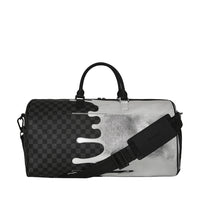 SILVER SIDE DRIP BLACK CHECK LARGE DUFFLE