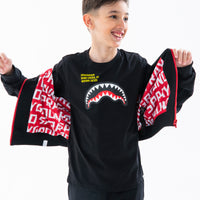 SHARK BASIC OVER FULLZIP HOODIE BLK