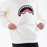 BEAR IN THE POCKET IVORY OVER CREWNECK