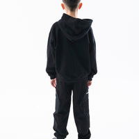 BEAR IN THE POCKET BLACK OVER HOODIE