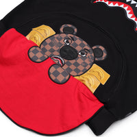 BEAR IN THE POCKET BLACK OVER HOODIE