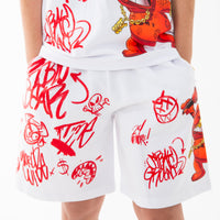 VANDAL DIABLO BEAR WHITE SHORTS