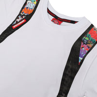 SPRAYGROUND WRITERS BACKPACK IN THE WHITE CREWNECK